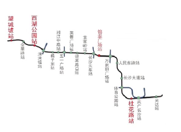 長沙地鐵2号線路線